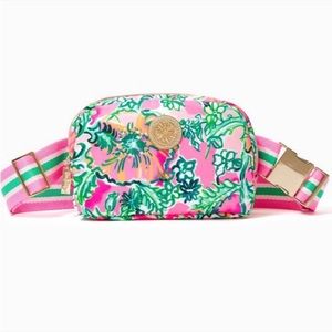 Lilly Pulitzer Runaround Belt Bag Soleil Pink Perfect Poppy